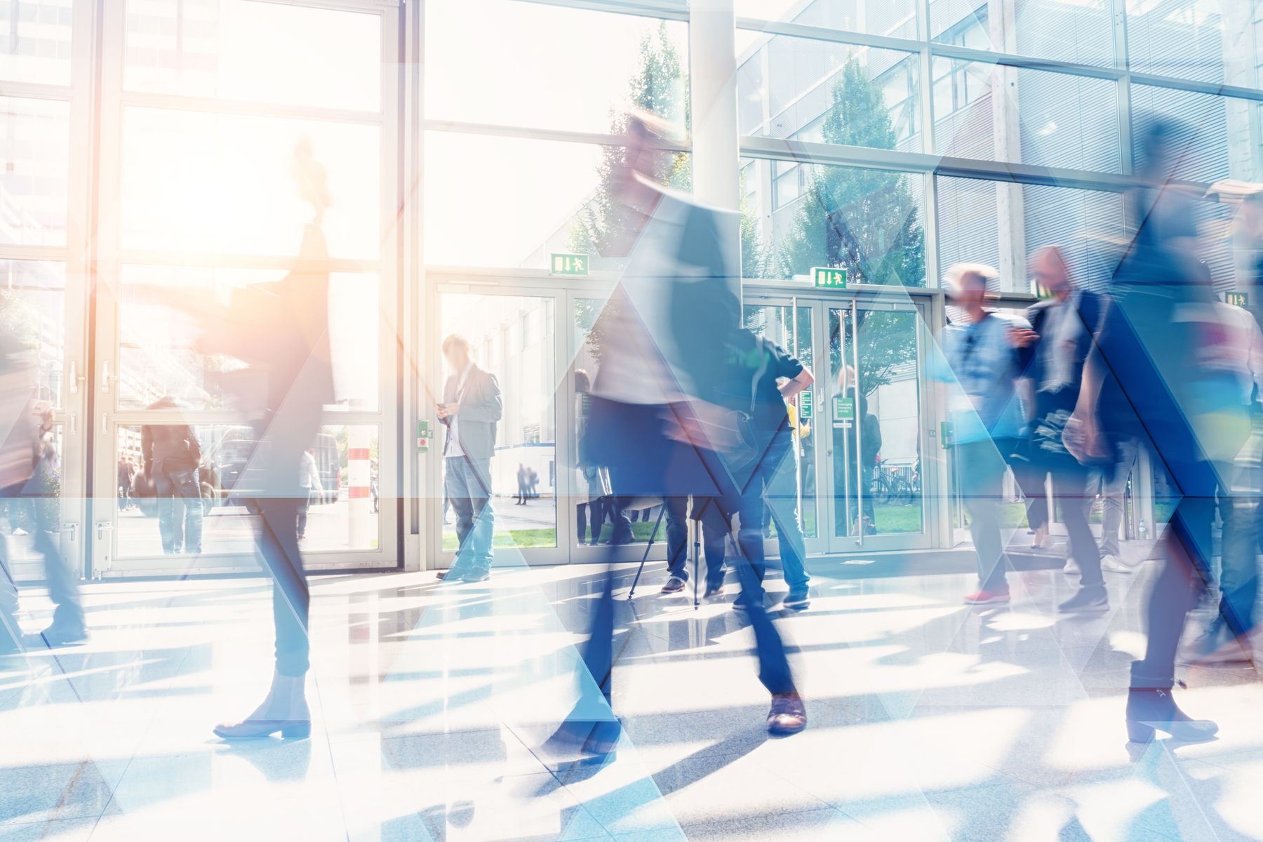 A crowd of individuals walking