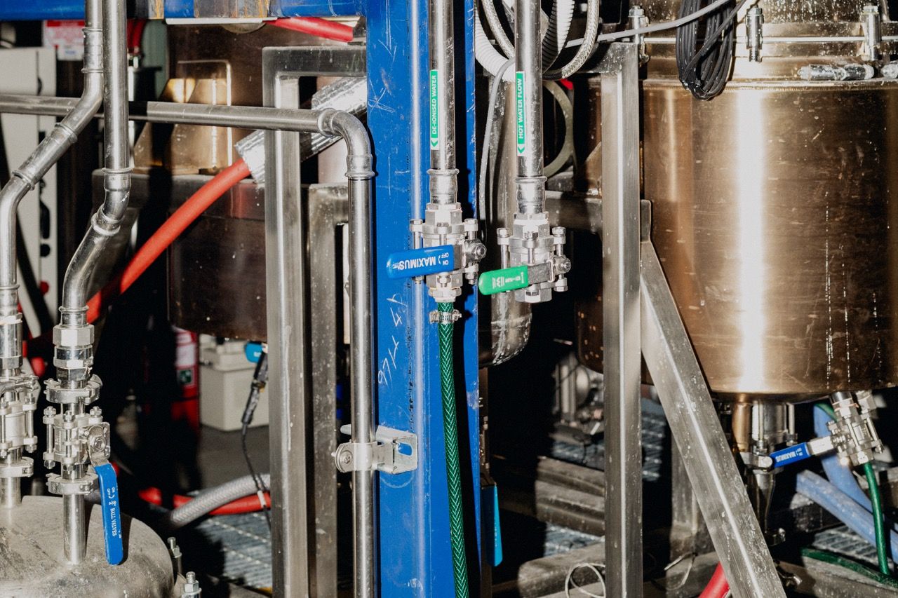 Machinery in a warehouse