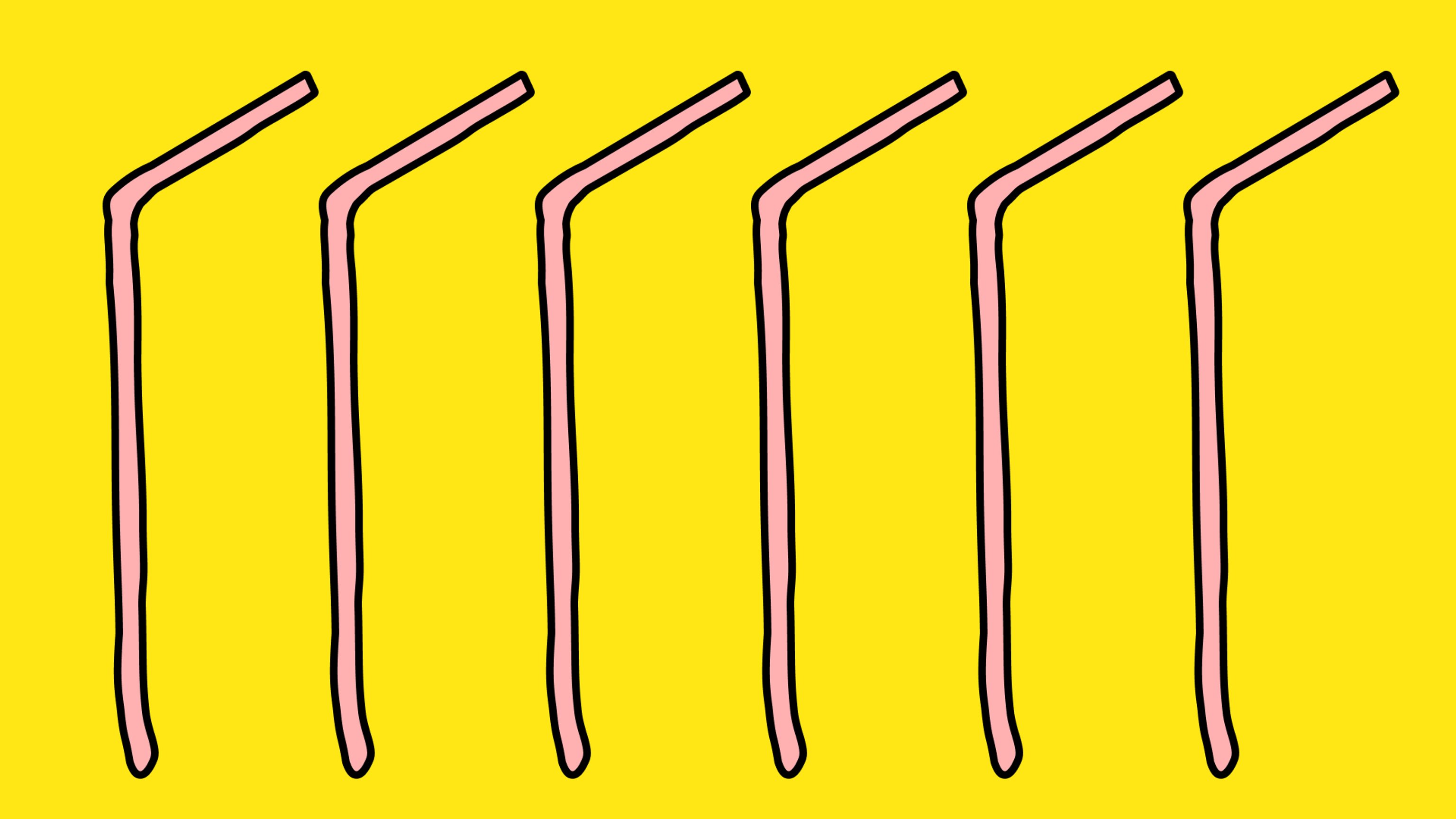 Illustration of straws