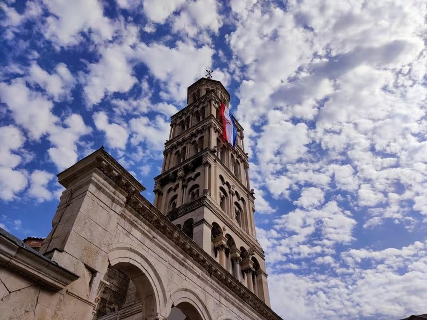 Split · le Palais de Dioclétien et la Riva en soirée