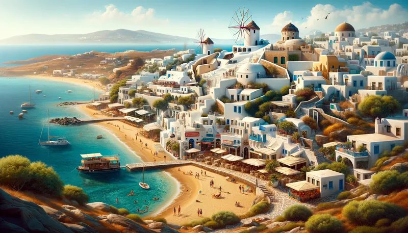 Une image IA de Mykonos