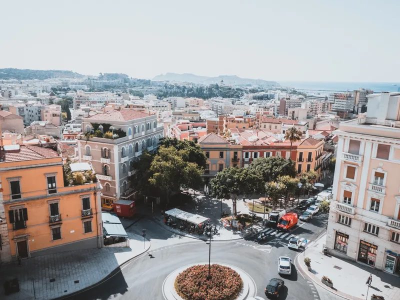 Vue sur la ville de Cagliari en été