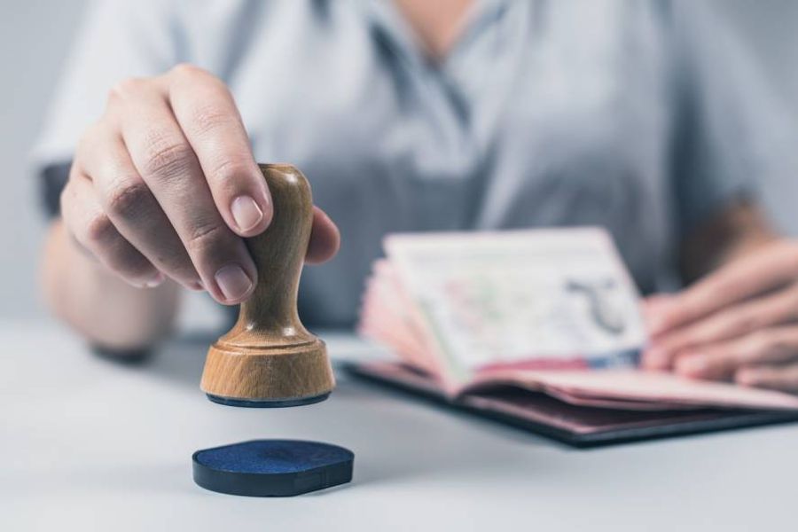 Tampon pour une demande de visa avant départ au Costa Rica 