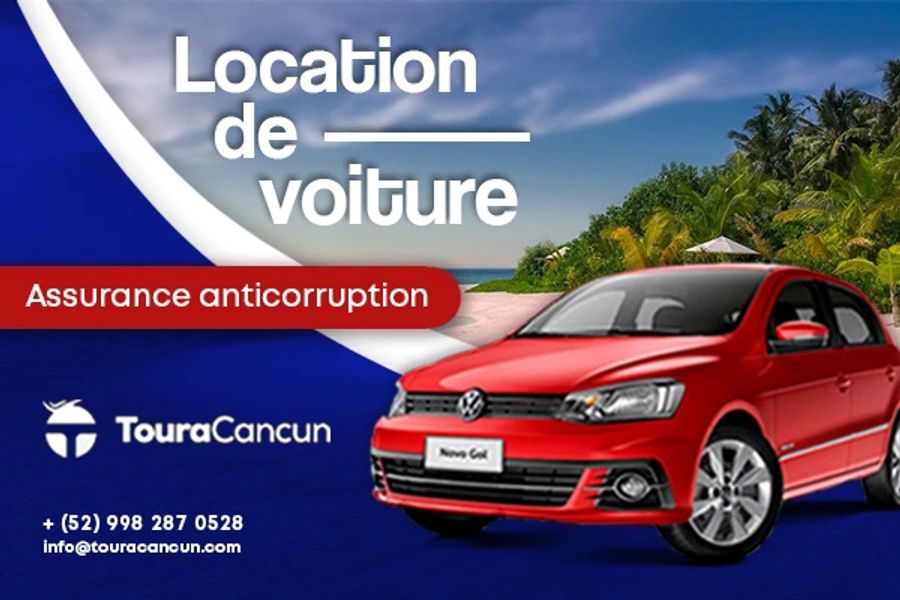Affiche TouraCancun pour la location de voiture