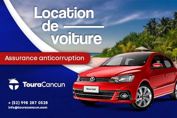 Affiche TouraCancun pour la location de voiture