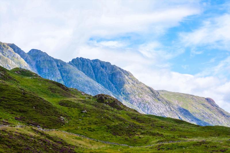 Panorama des montagnes de Glencoe dans les Highlands d’Écosse