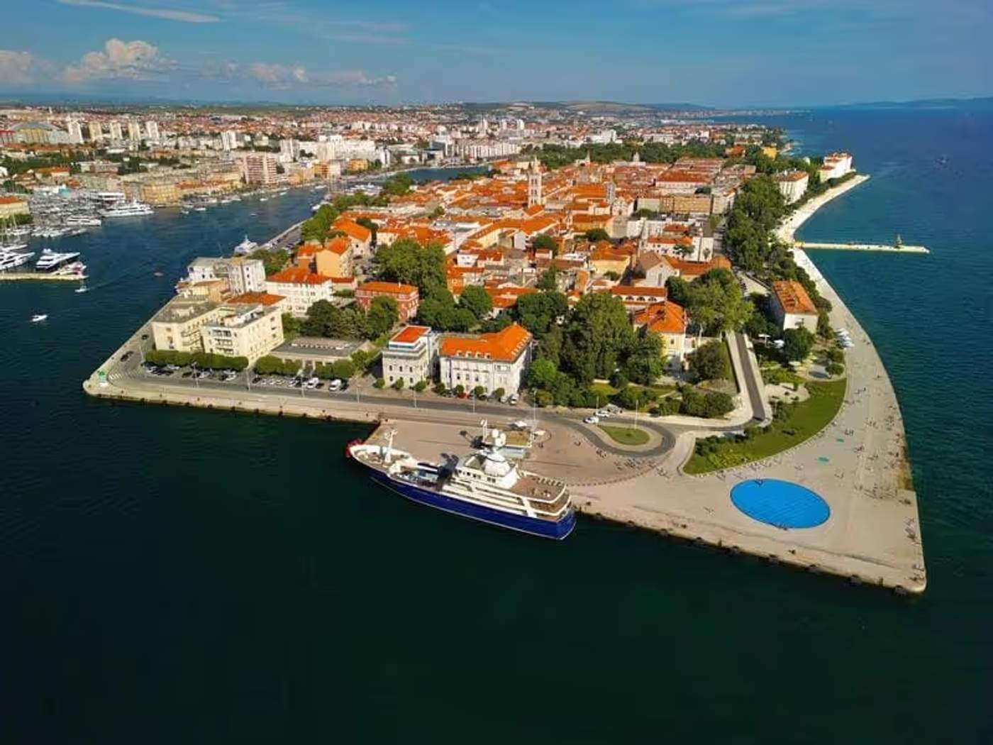 Vue aérienne de Zadar