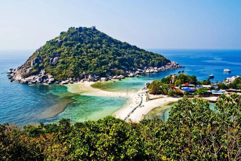 Une vue aérienne de Koh Tao en Thaïlande