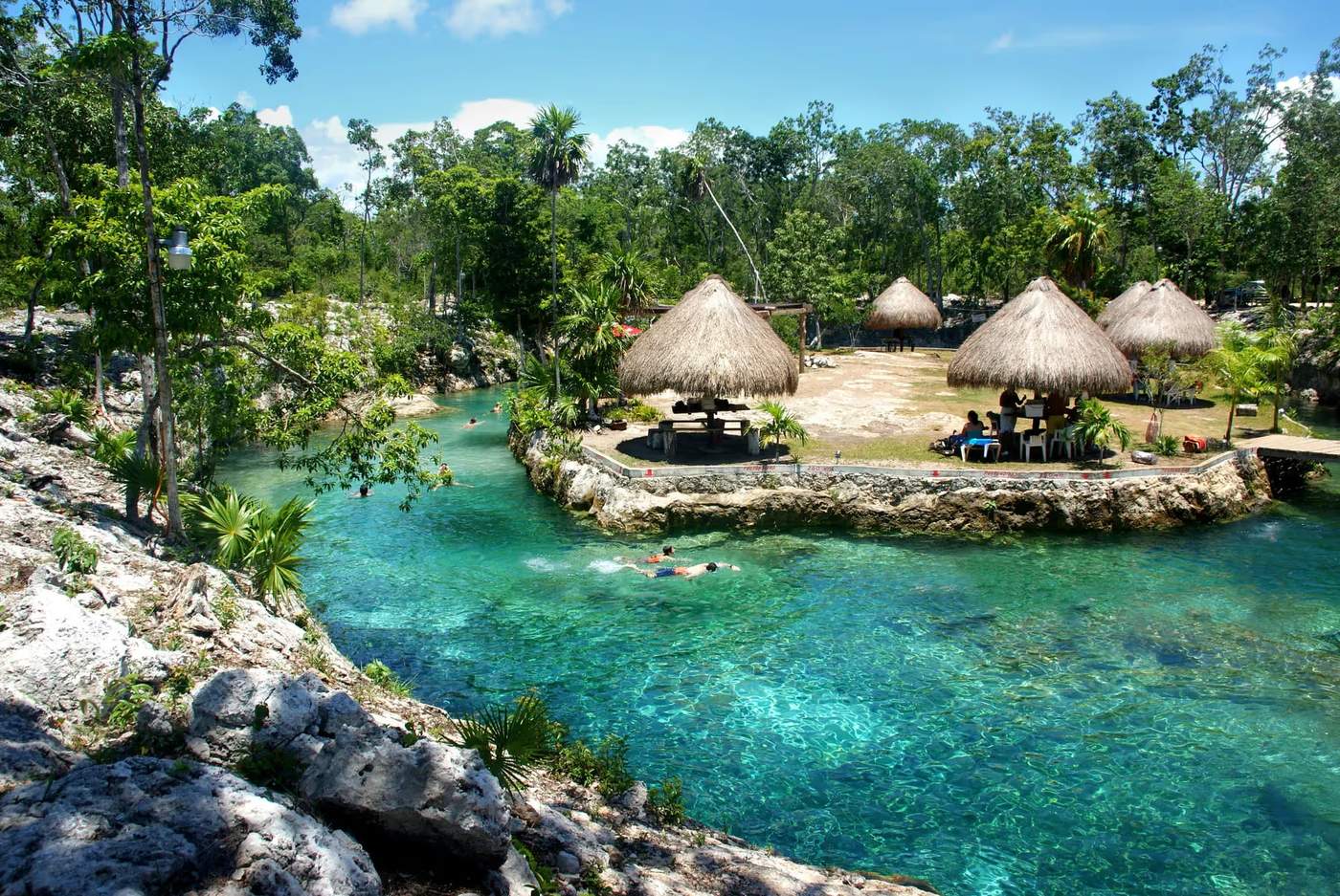 Une piscine naturelle d'eau douce de la région du Yucatán
