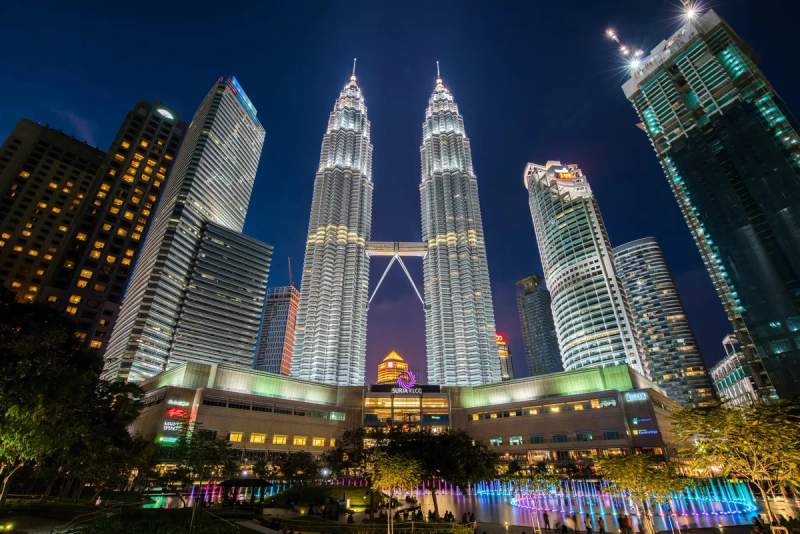 Les tour Petronas à Kuala Lumpur