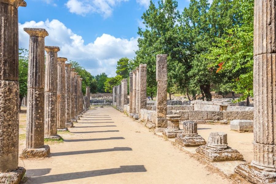 Colonnade du site archéologique d