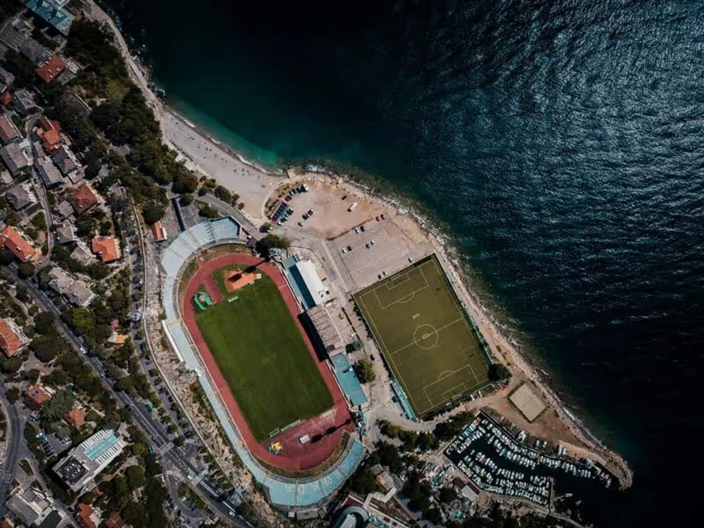 Vue aérienne de Rijeka en Croatie