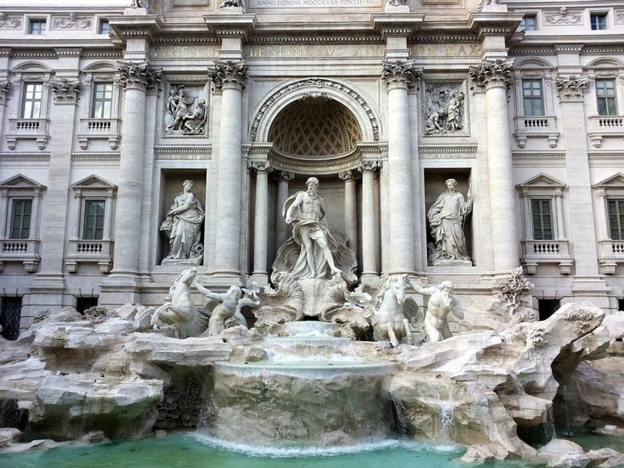 La célèbre Fontaine de Trevi à Rome.