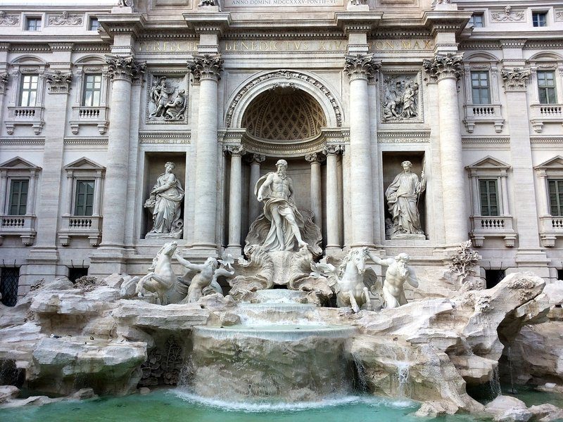 La célèbre Fontaine de Trevi à Rome.