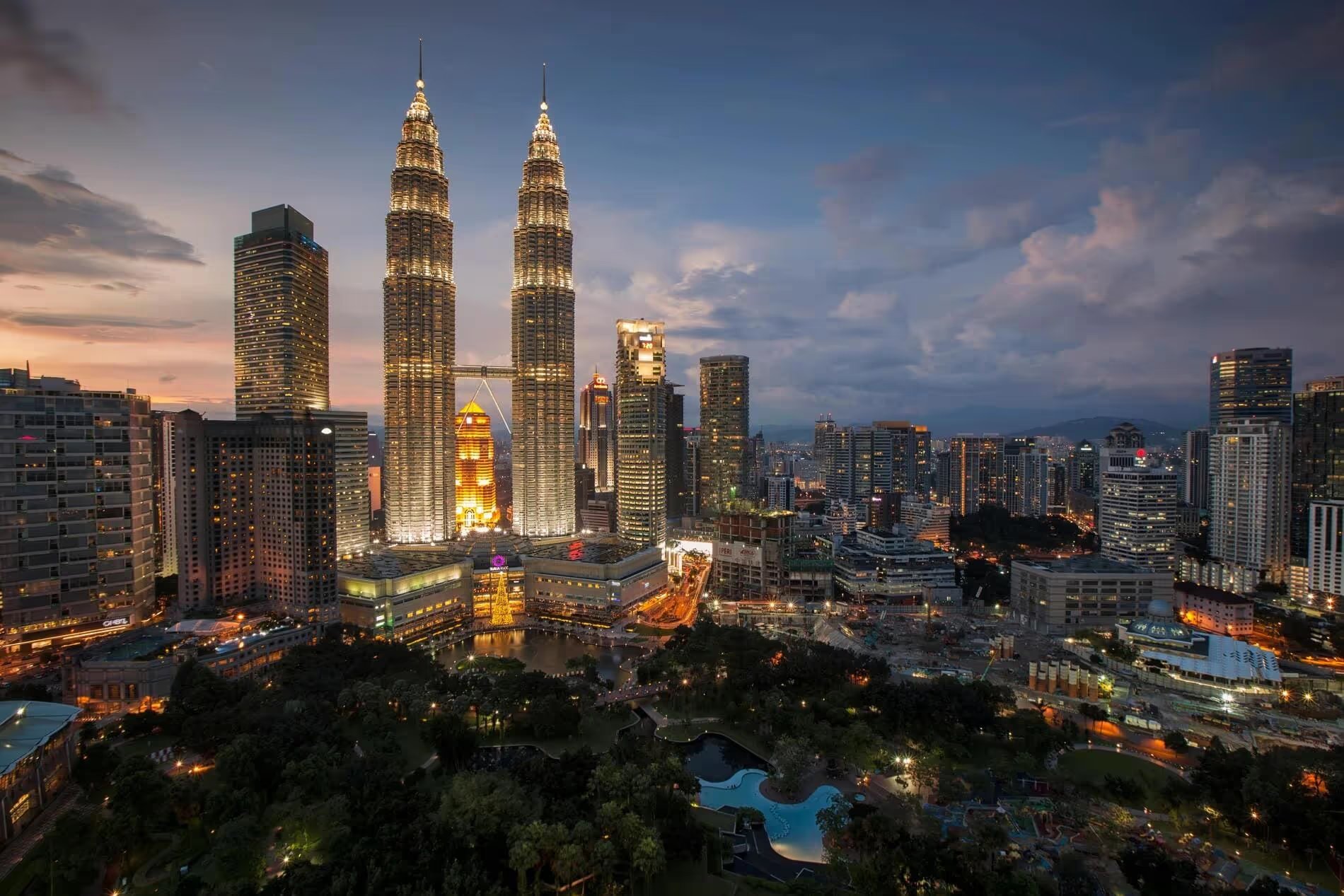 Vue aérienne de Kuala Lumpur