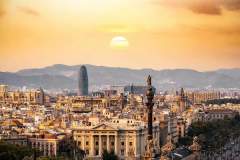 Vue aérienne de Barcelone en Espagne