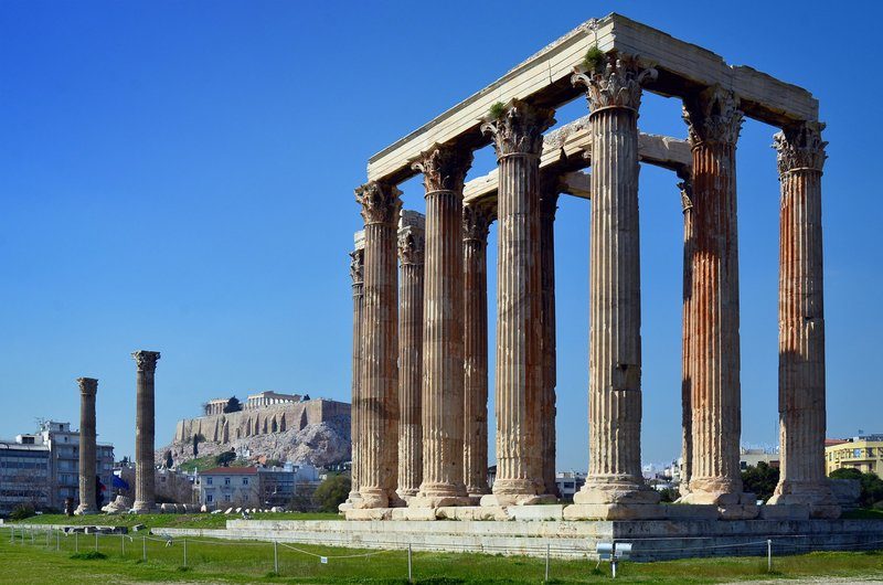 Le Temple de Zeus Olympien avec l