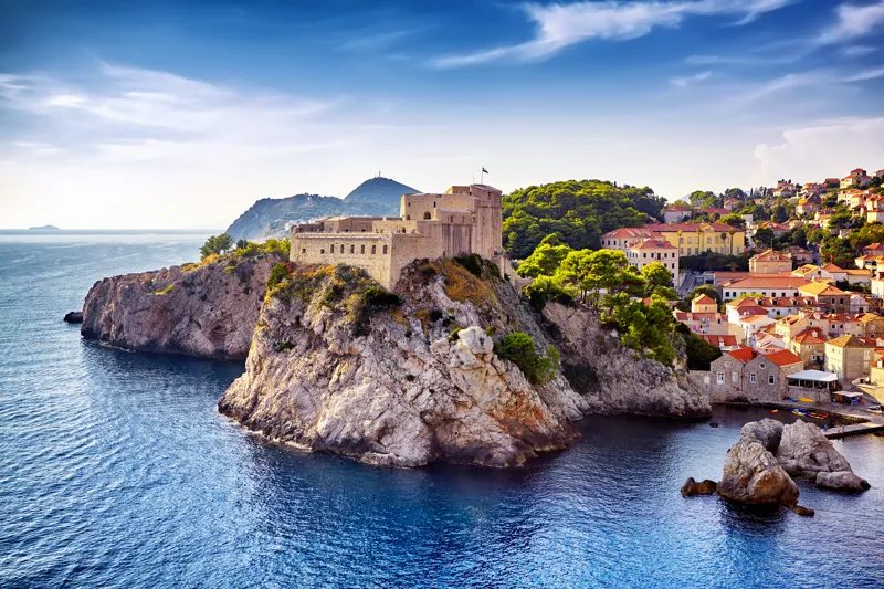 Vue sur Le Fort Lovrijenac à Dubrovnik