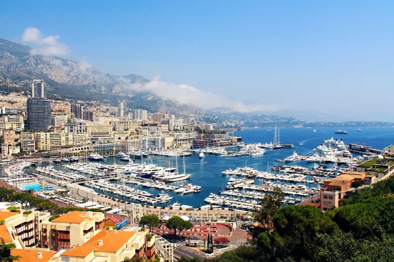 Vue aérienne de Monaco
