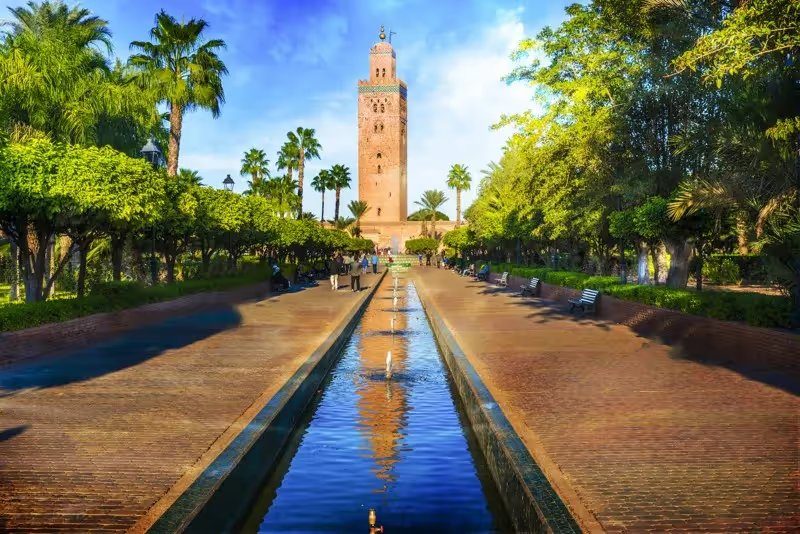 Marrakech · les souks de la médina en fin d'après-midi