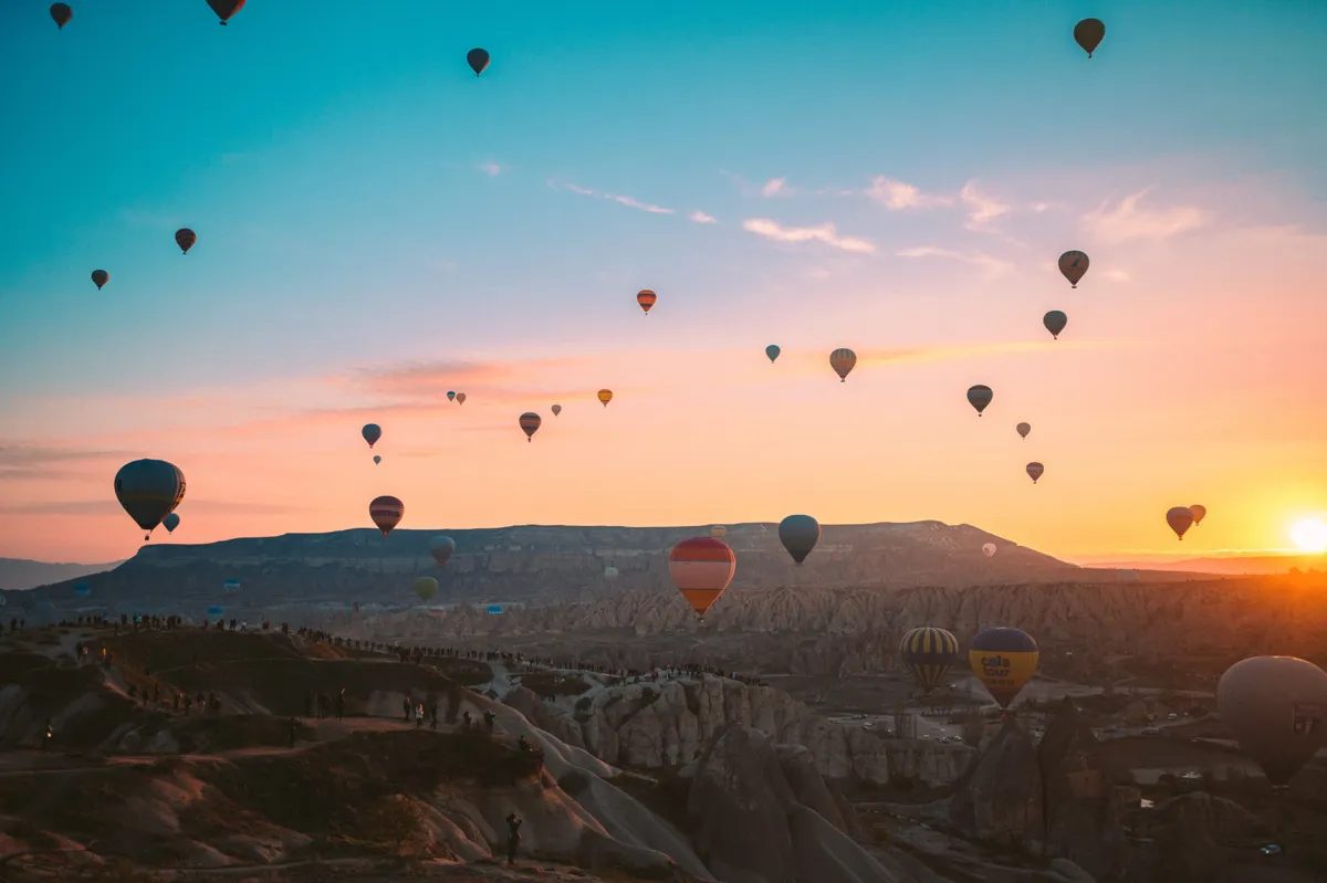Des montgolfière à Cappadoce en Turquie