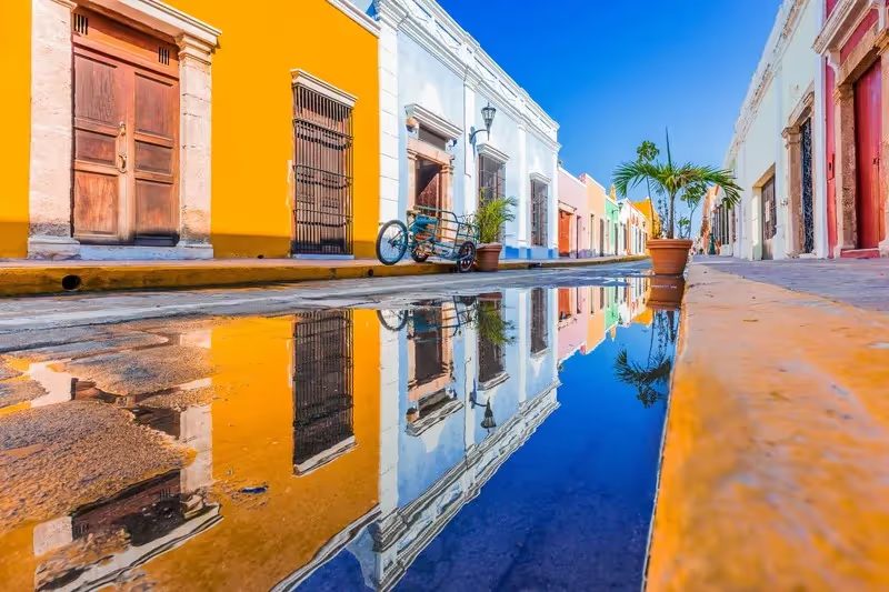 Des bâtiments colorés à Campeche