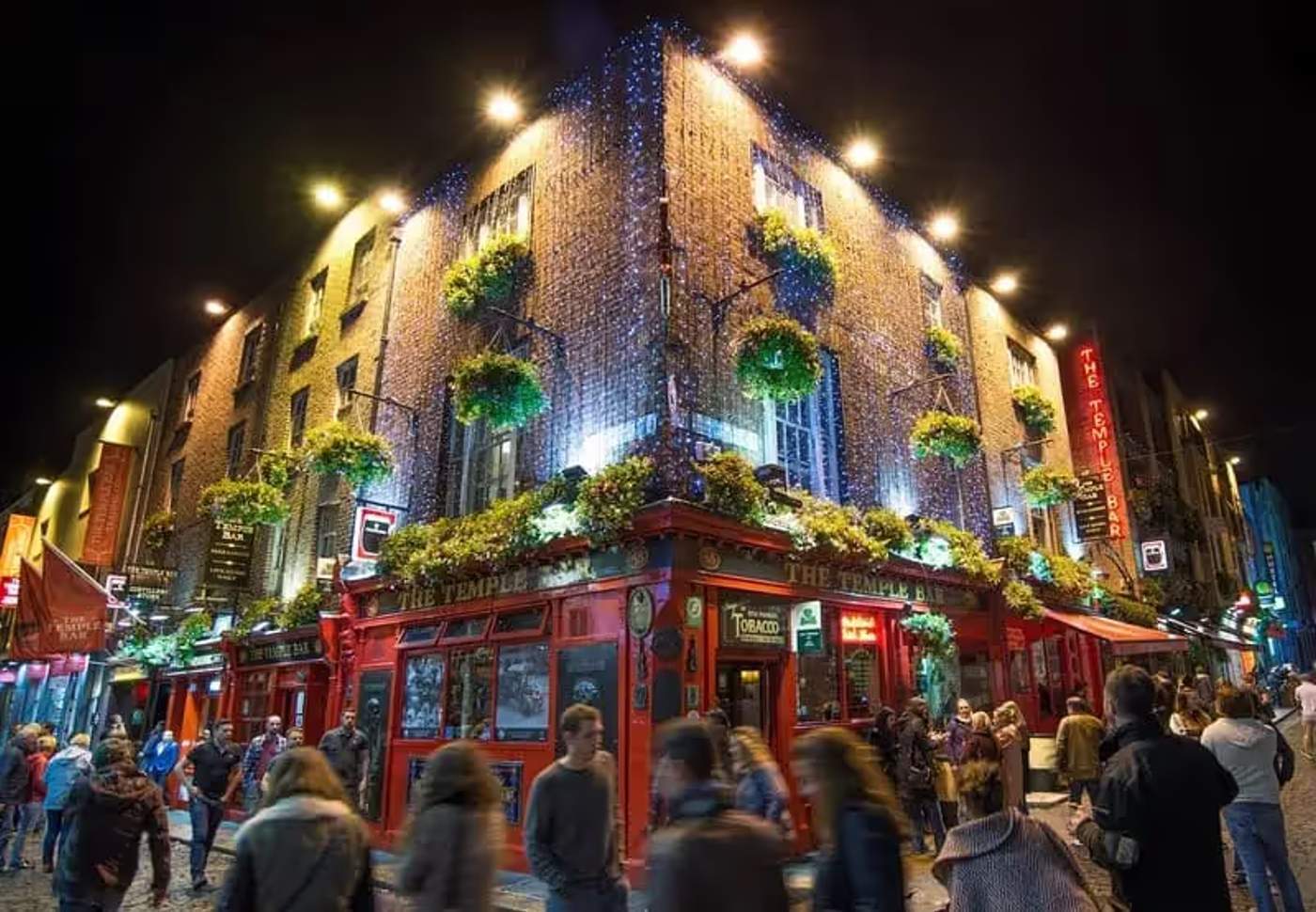 La façade du bar le temple à Dublin