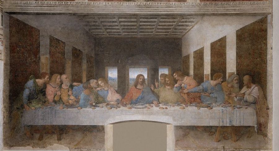 La Cène de Léonard de Vinci, fresque emblématique située à Milan.