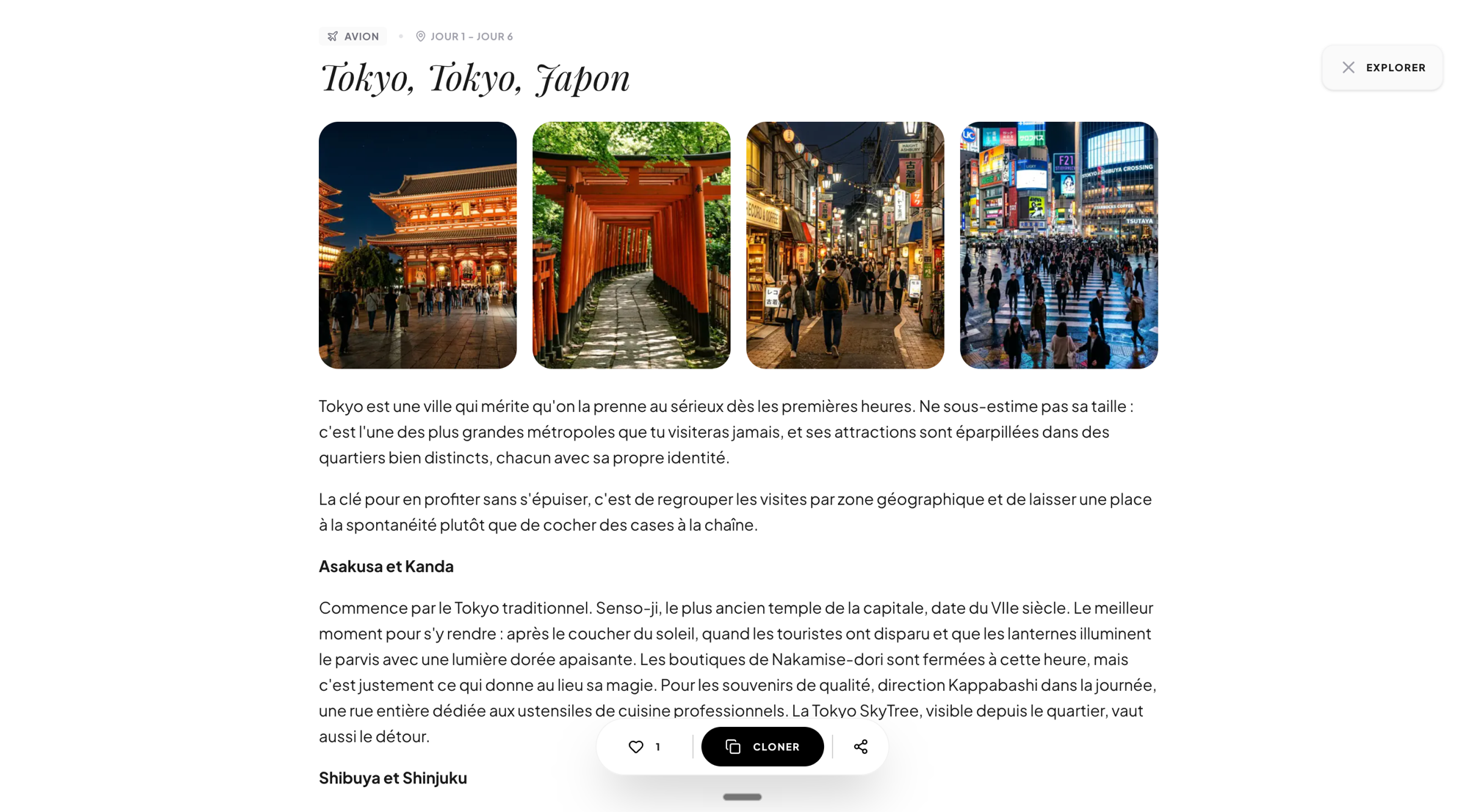 Carnet de voyage publié dans LBRT Planner, avec photos et récit du séjour