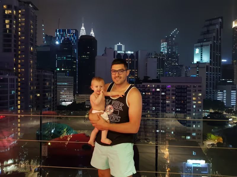 Vue depuis le toit de l'hôtel MOV à Kuala Lumpur