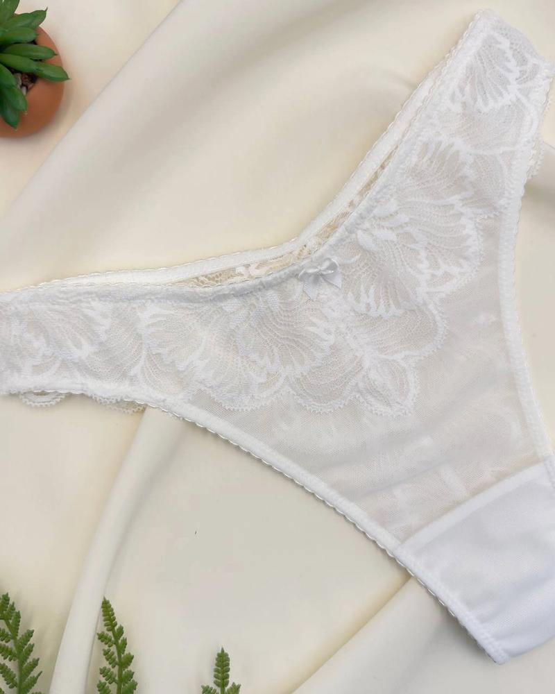 The "Aria" Lace & Mesh Brazilian