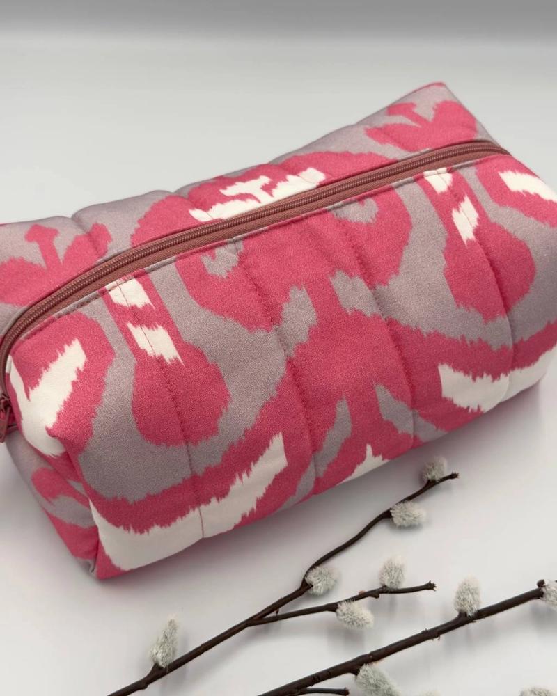 Quilted Ikat Cosmetic Bag Set of 2 thumbnail 5