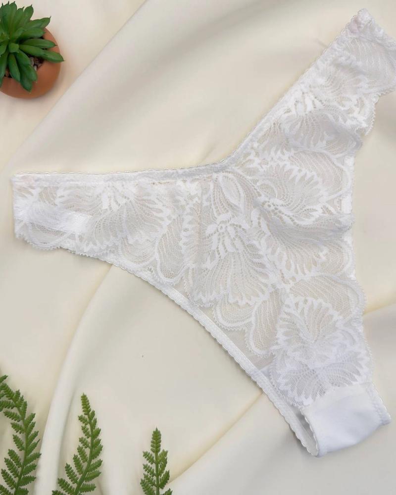 The "Aria" Lace & Mesh Brazilian thumbnail 2