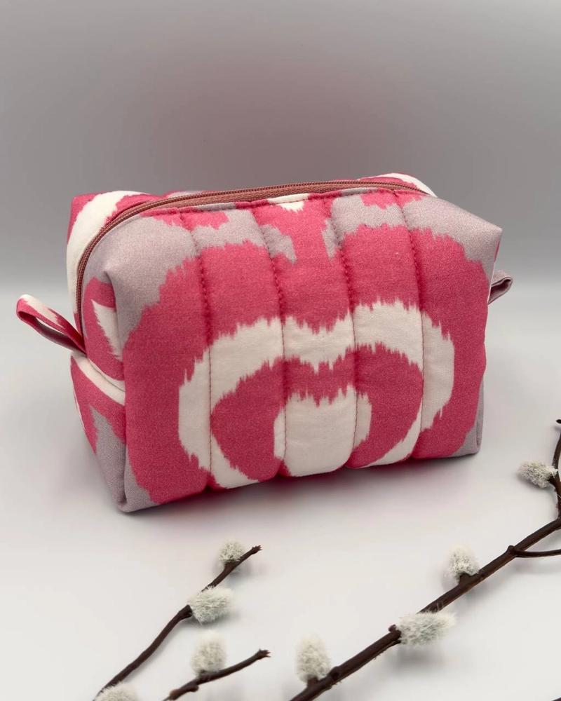 Quilted Ikat Cosmetic Bag Set of 2 thumbnail 4