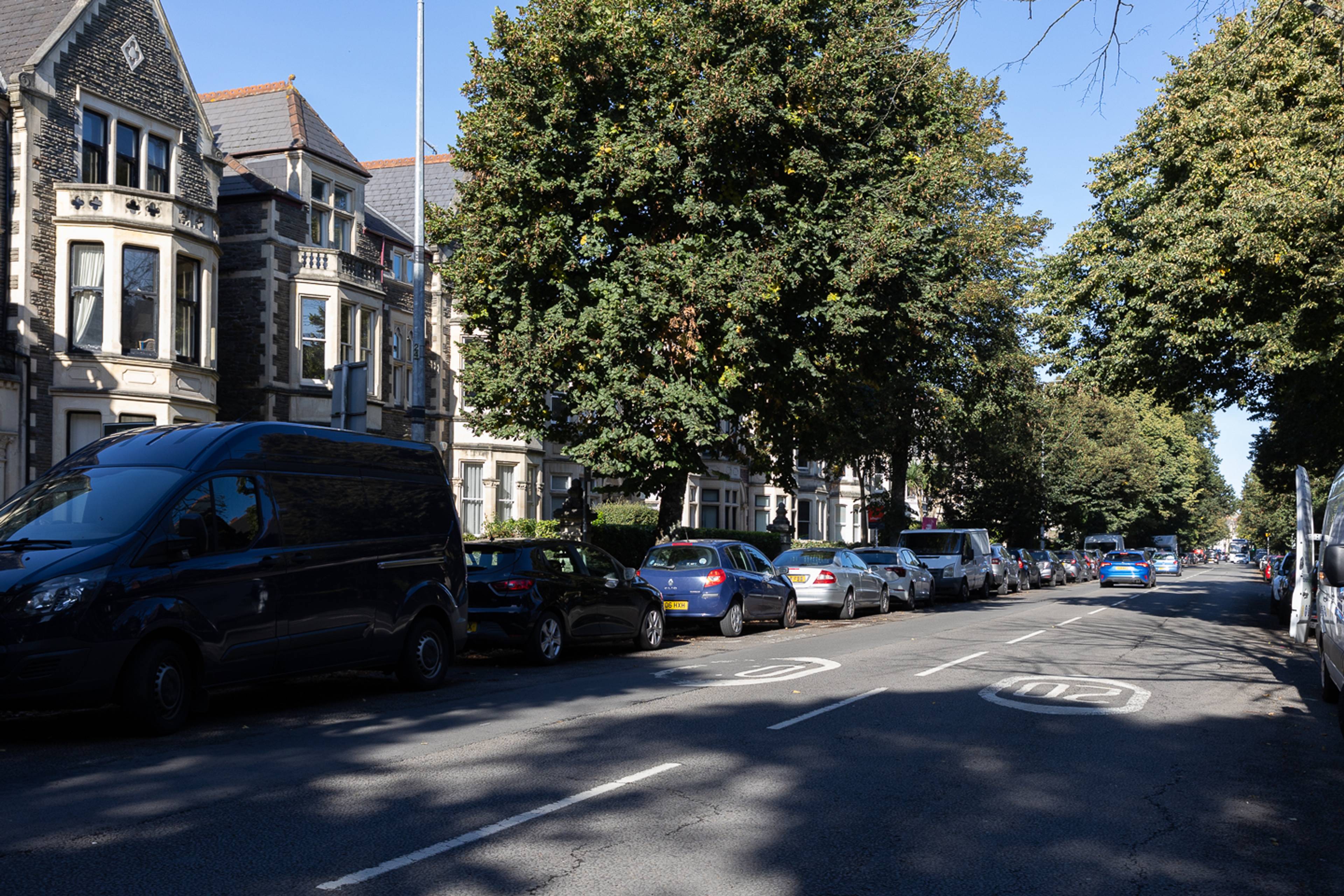 Cathedral Road outside Pontcanna Dental Care, Cardiff