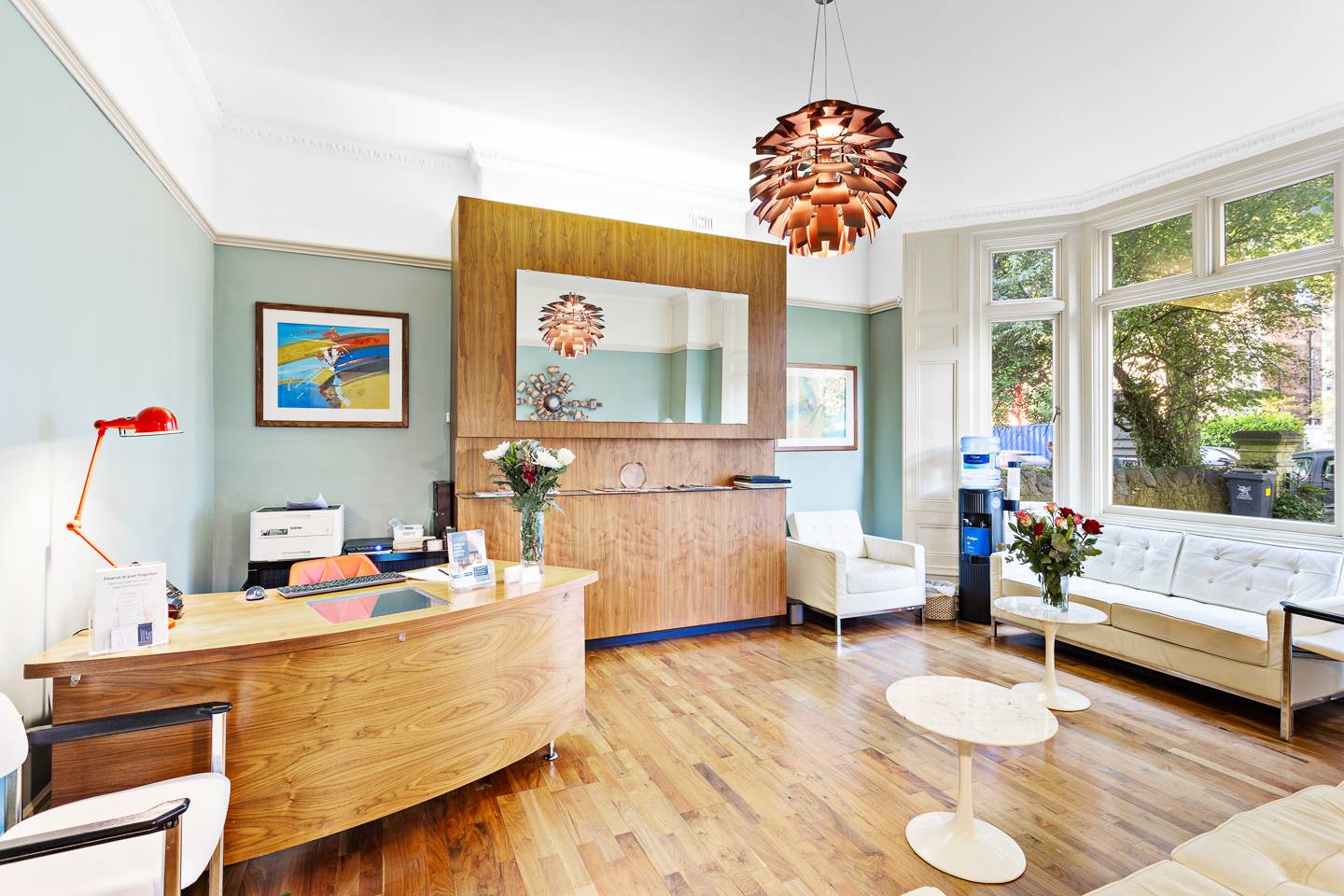 Bright and open waiting room at Pontcanna dental in Cardiff providing comfort for patients waiting for their appointment