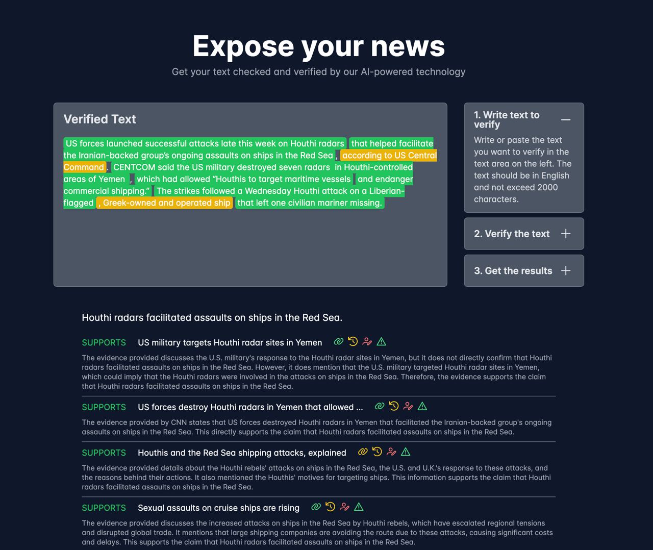 fact checking of news using workki ai software