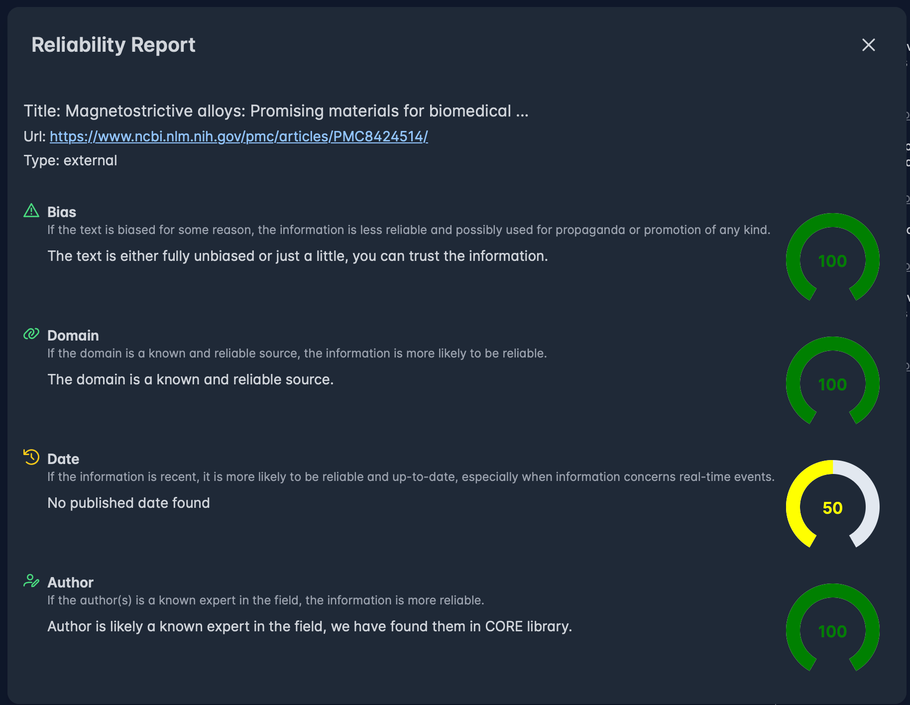 Criteria by which Workki AI check information including bias, domain, source quality, plagiarism, etc