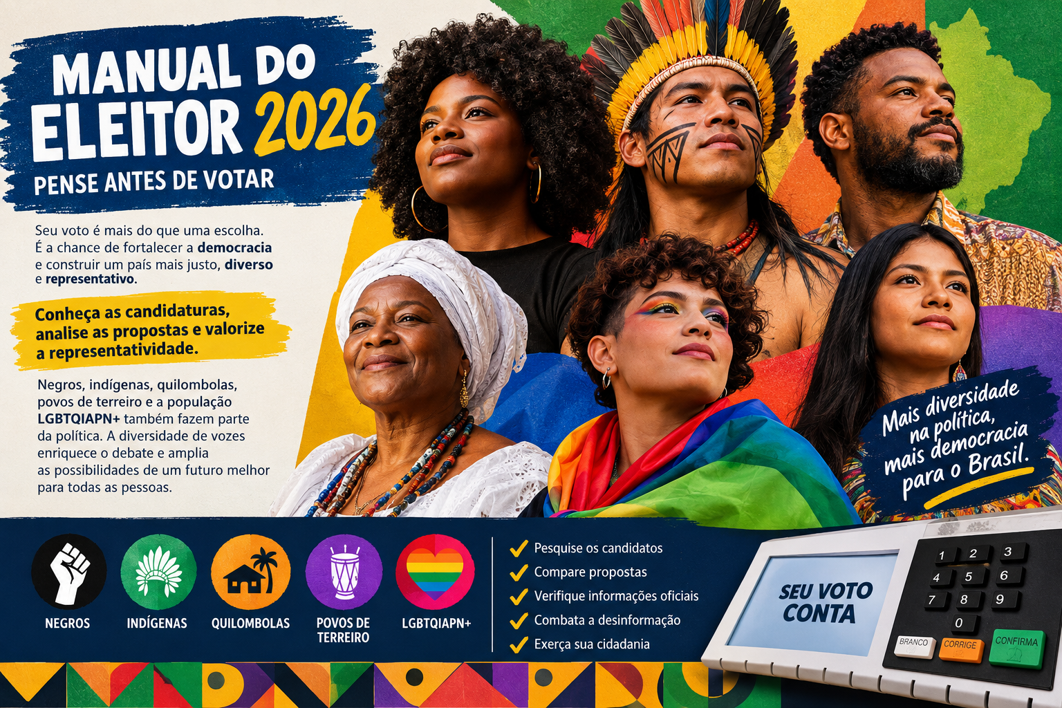 Manual do Eleitor 2026: pense antes de votar e conheça a importância da representatividad