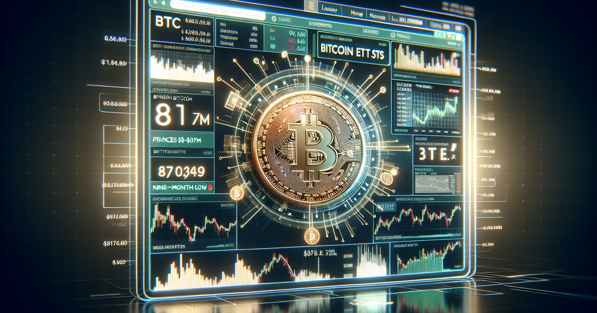 Bitcoin ETFs Face $817M Outflow as Prices Plummet to Nine-Month Low