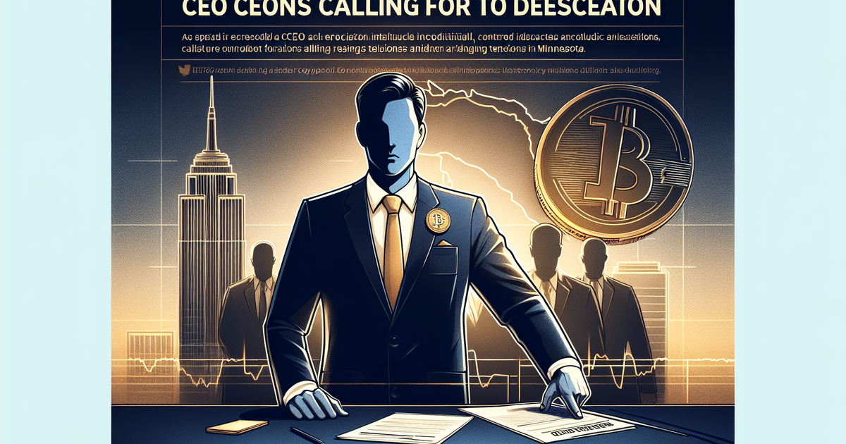 CEO call for deescalation amid rising tensions in Minnesota