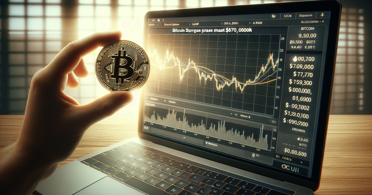 Bitcoin Surges Past $70,000 Amid Market Turmoil and Uncertainty