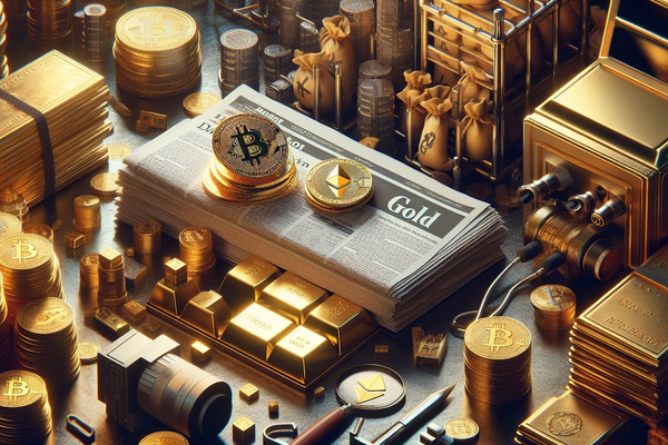 Bitcoin and Ether Decline, Impacting Crypto-Related Stocks Amid Gold Rally