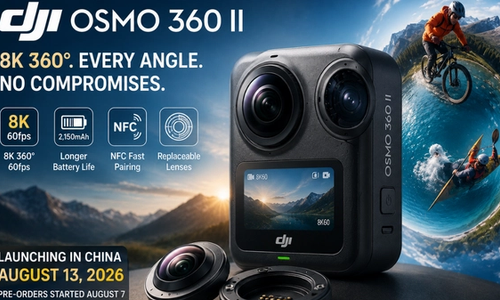 DJI Osmo 360 II Set for Launch With 8K 60fps Video, Replaceable Lenses, and Bigger Battery