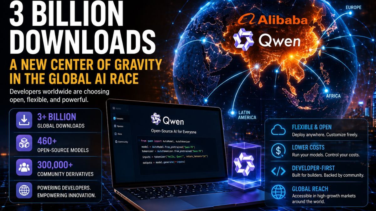 Alibaba's Open-Source AI Downloads Surpass 3 Billion, Overtaking Meta and Google