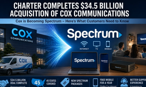 Cox Is Now Spectrum: Charter Completes $34.5 Billion Acquisition of Cox & Liberty Broadband