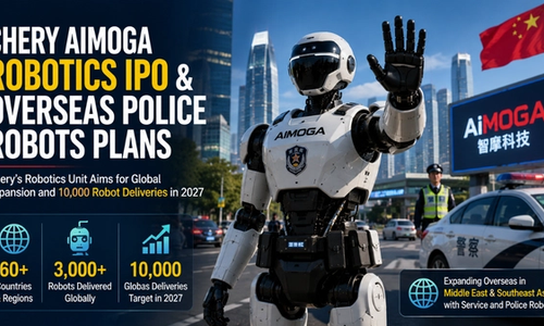 Chery's Robotics Unit AiMOGA Eyes IPO, Targets Overseas Markets for Humanoid Police Robots
