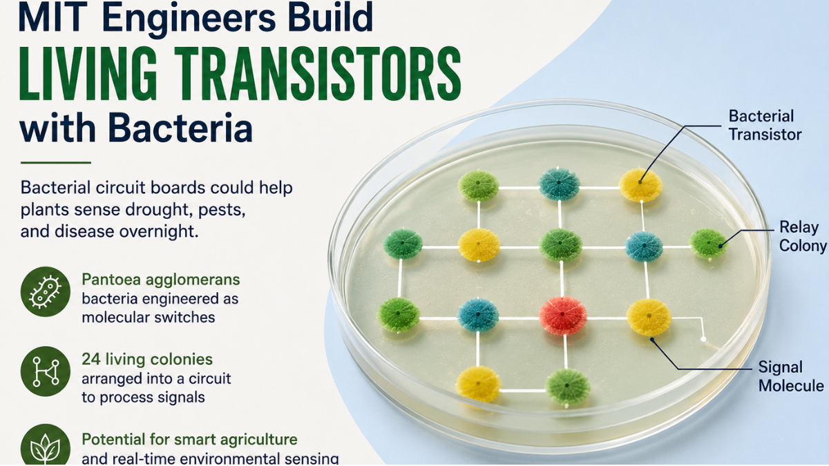 MIT Engineers Connect Bacteria to Create Living Transistors and Biological Circuit Boards