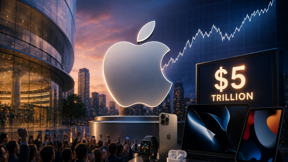 Apple Briefly Crosses Historic $5 Trillion Market Cap