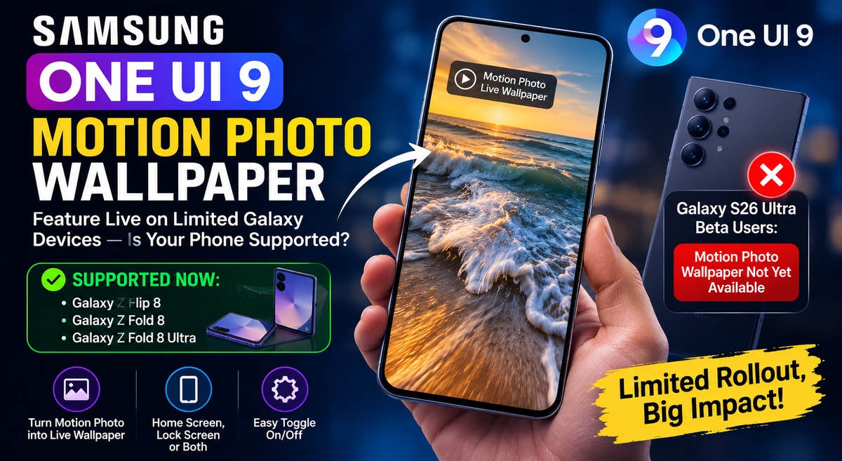 Samsung One UI 9 Motion Photo Wallpaper Feature: How It Works and Which Phones Support It
